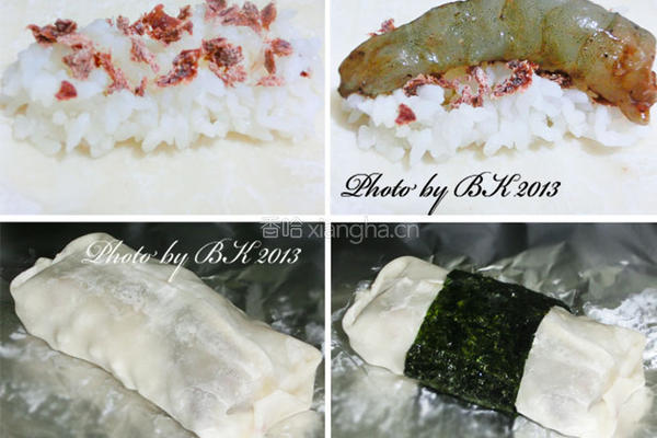 海苔虾米卷的做法图解5