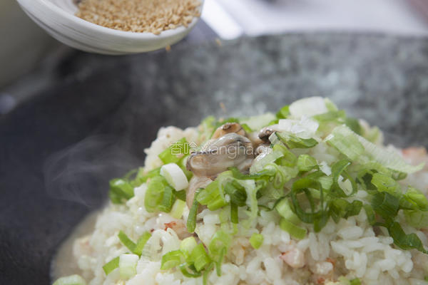 海苔鲜虾蛤蜊杂炊的做法图解7