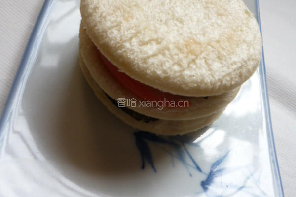 海苔圆形三明治的做法图解7