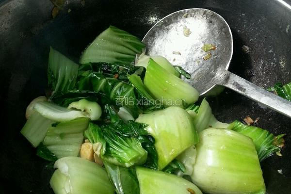 油菜炒鸡蛋的做法图解4
