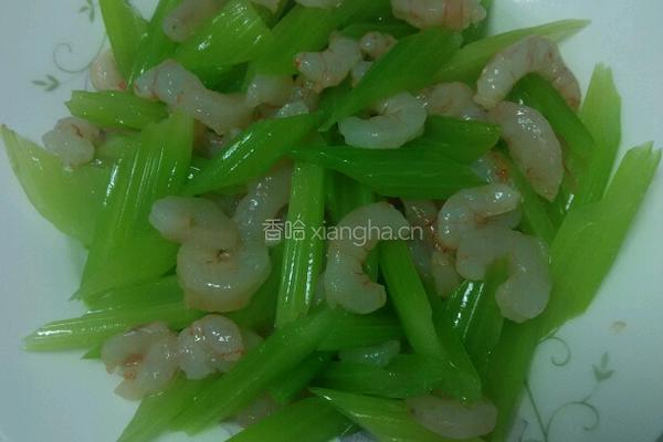 花椒油凉拌西芹虾仁的做法图解5