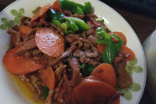 胡萝卜炒牛肉丝的做法图解4