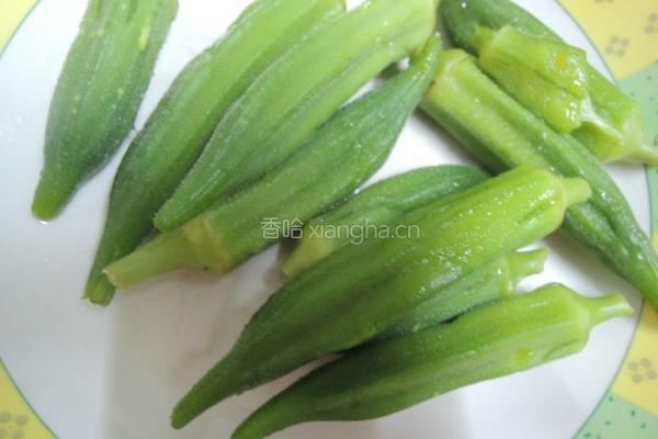 金桔秋葵凉拌菜的做法图解4