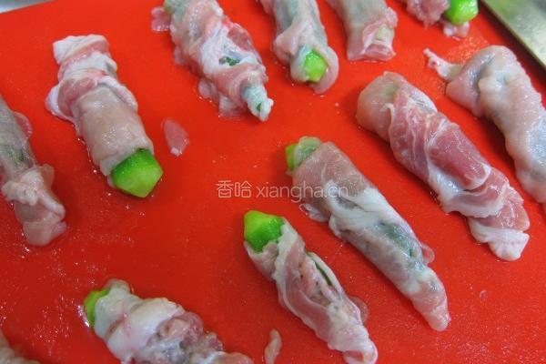 日式姜汁秋葵肉卷的做法图解5