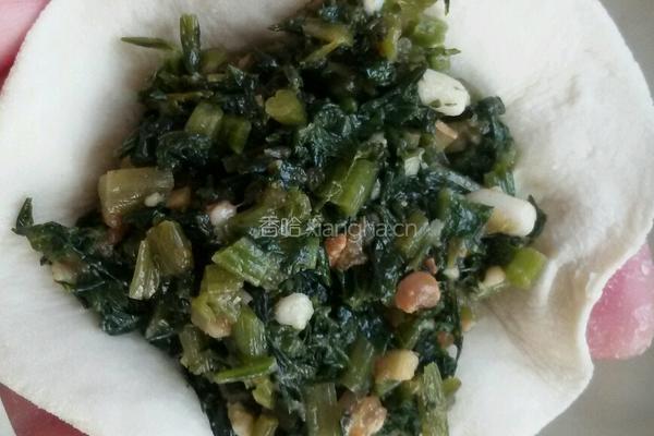 雪里蕻馅生煎包。的做法图解7