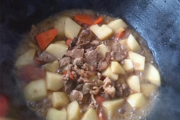 土豆胡萝卜烧肉的做法图解5