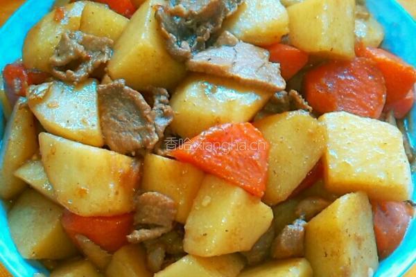 土豆胡萝卜烧肉的做法图解6