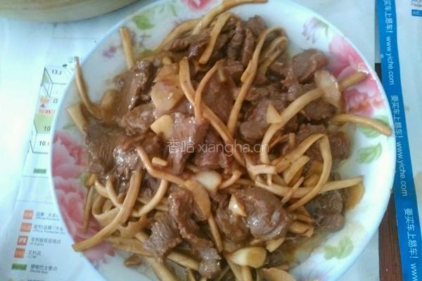  茶树菇牛柳的做法图解4