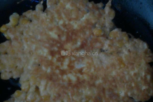 玉米粒鸡蛋饼的做法图解4