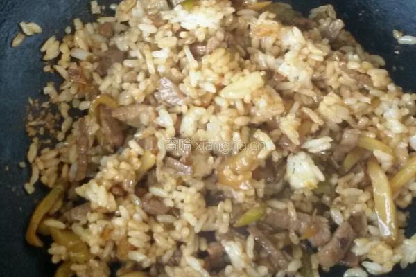 榨菜丝炒米饭，的做法图解5