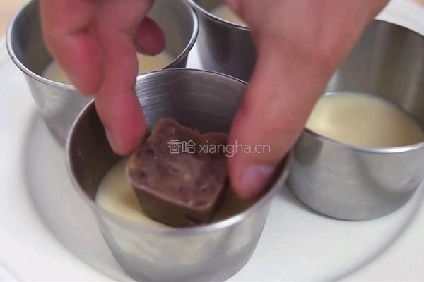 紅豆軟心布丁的做法图解5