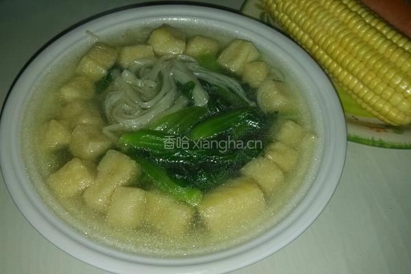 油豆腐青菜汤的做法图解6