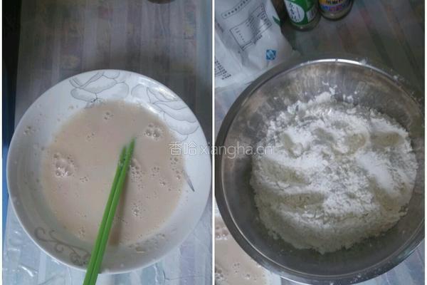 香菜肉末包子的做法图解1