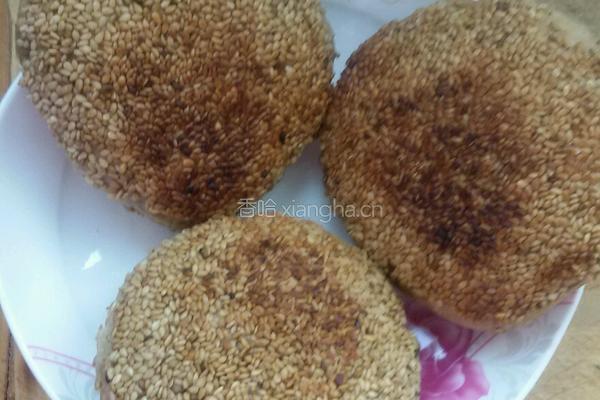 烤芝麻饼。的做法图解4