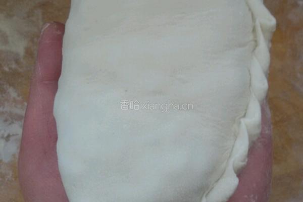 香菇，韭菜烙荷叶饼。的做法图解9