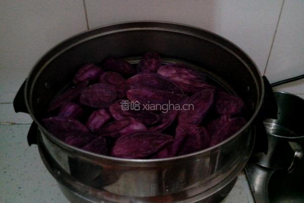 榆树钱紫薯疙瘩汤的做法图解2