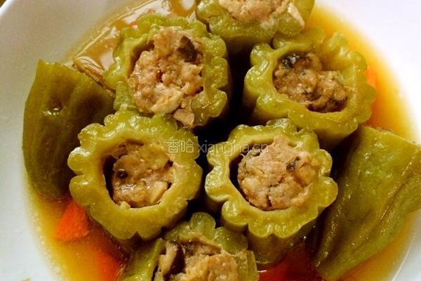 苦瓜酿肉的做法图解7