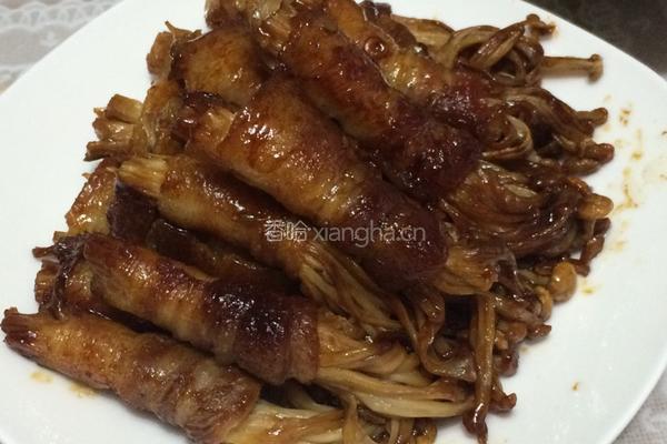 五花肉卷金针菇