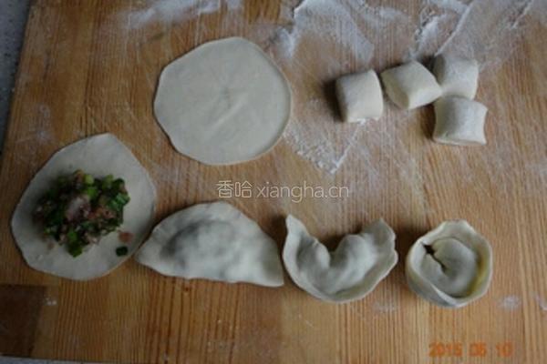 韭菜海鲜混沌的做法图解6