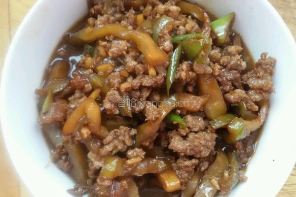 榨菜羊肉氽莜面条。的做法图解5