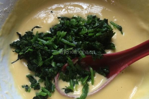 菠菜鸡蛋饼的做法图解5