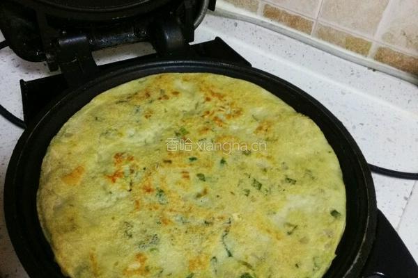 电饼铛茄子青菜饼的做法图解3