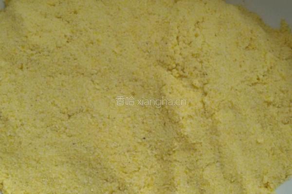 玉米面菜团子。的做法图解4