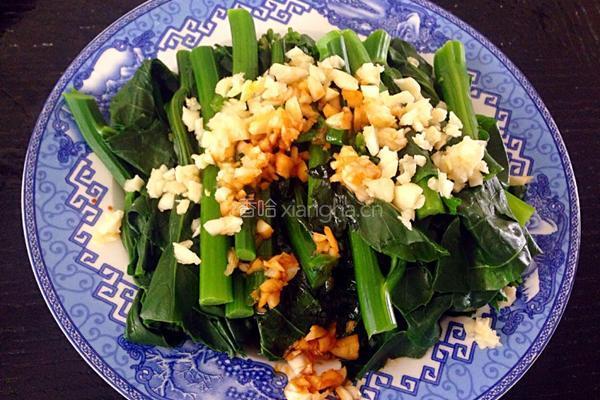 白灼蒜蓉芥兰的做法图解6