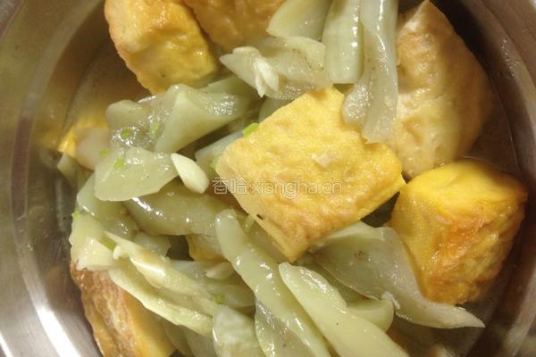 白茄子煲黄豆腐的做法图解5