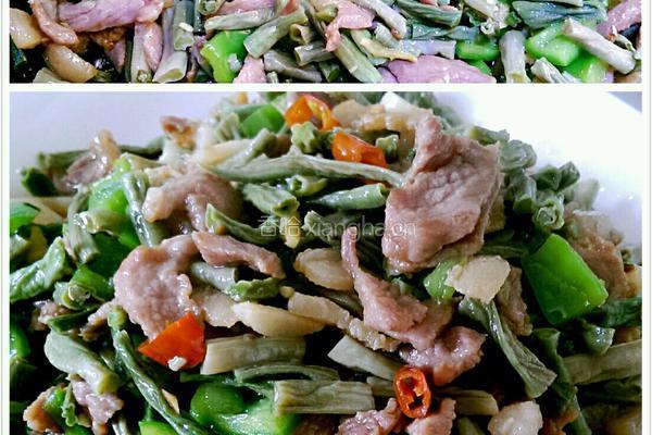 风味豇豆炒肉的做法图解4