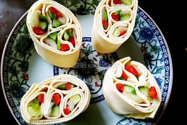 豆腐彩卷的做法图解7