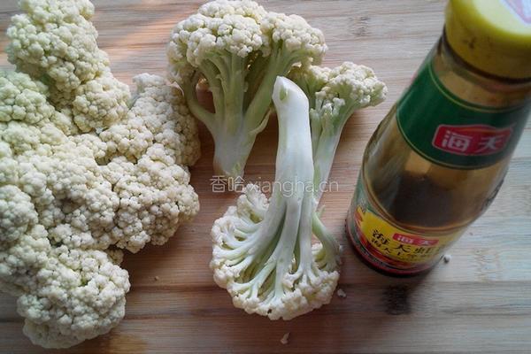 蚝油花菜的做法图解1