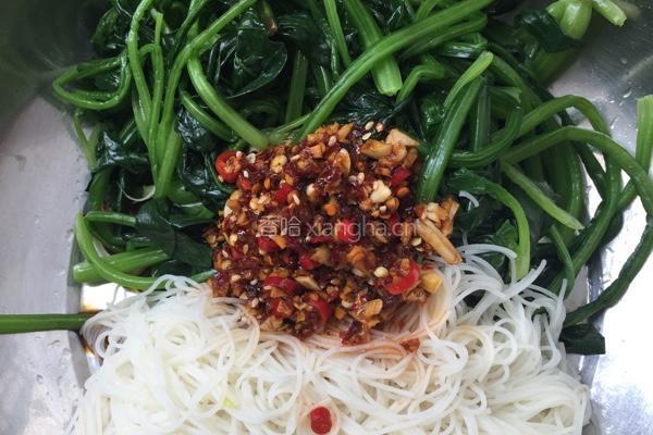 凉拌粉丝菠菜的做法图解5