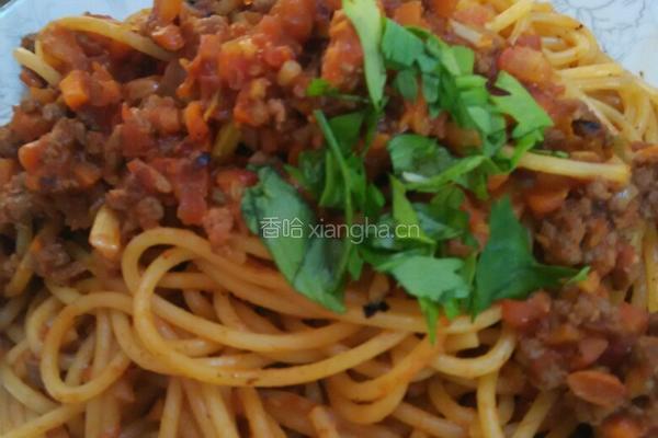 番茄牛肉酱意大利面的做法图解4
