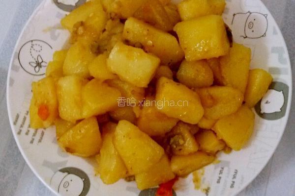 土豆焖干尖椒的做法图解4