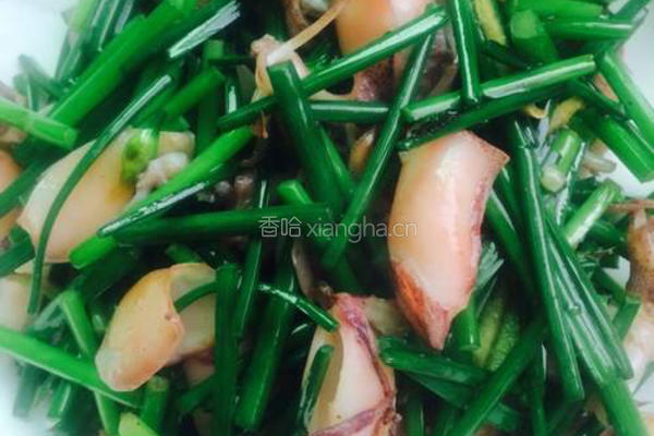 墨鱼仔韭菜苔的做法图解5