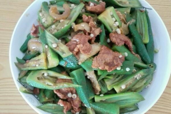 醋溜肉片黄秋葵的做法图解3