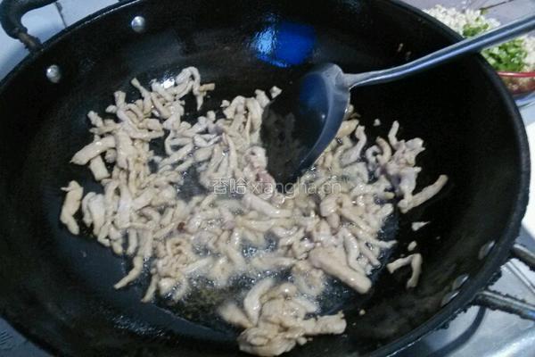 韭黄肉丝的做法图解3