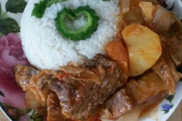 红烩牛肉饭的做法图解3