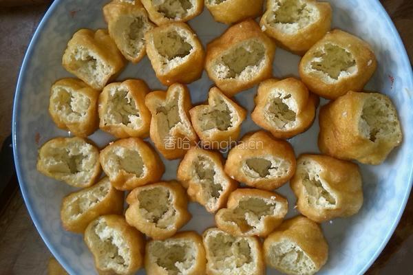 油豆腐酿肉的做法图解1