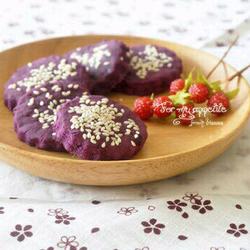 紫薯芝麻饼的做法[图]