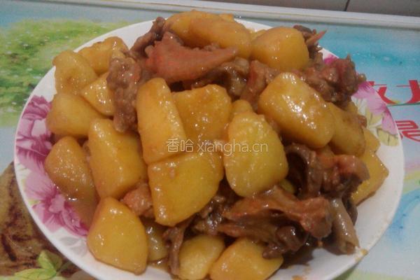 土豆焖鸭的做法图解6