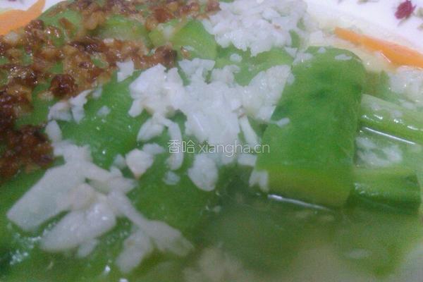 金银蒜蒸丝瓜的做法图解6