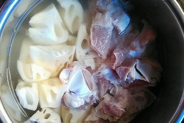 莲藕骨头汤的做法图解3