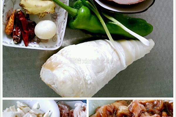 甜笋炖肉的做法图解1