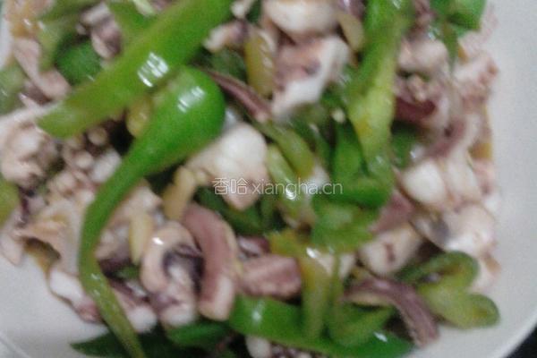 四个菜(香菇青菜.蒸茄子,娃娃菜.青椒炒八爪鱼)的做法图解4