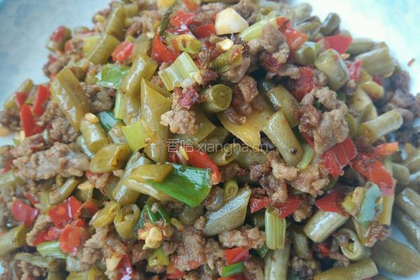 自制酸豆角炒肉末的做法图解9