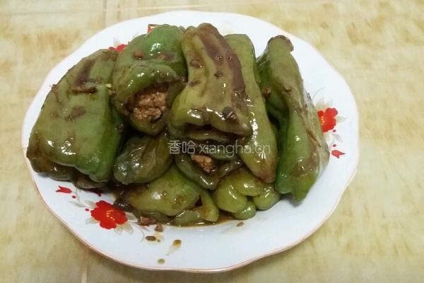 虎皮肉末青椒的做法图解5