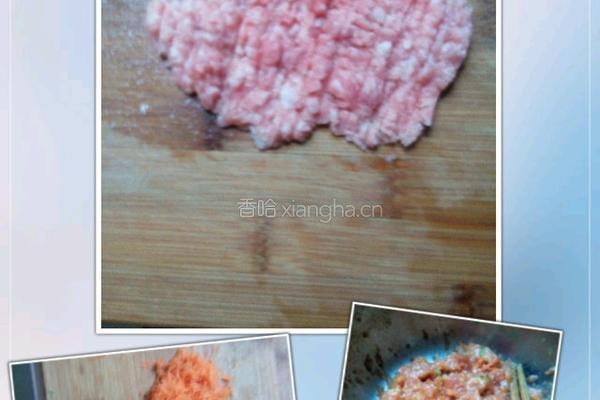 油菜肉丸粉丝汤的做法图解2