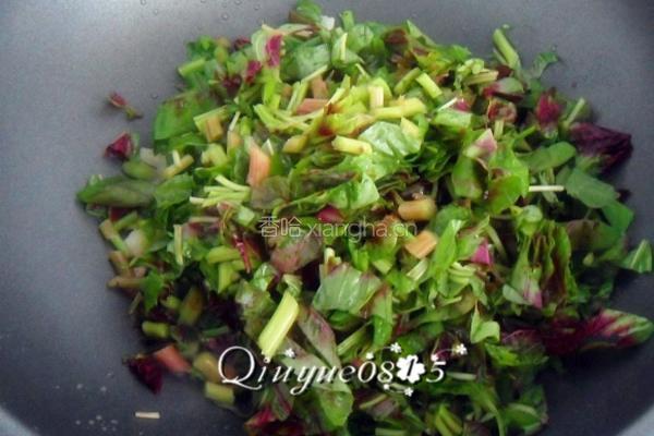 苋菜炒米饭的做法图解5